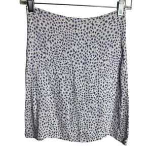 Brandy Melville Leopard Print Midi Skirt Purple and White Size Small